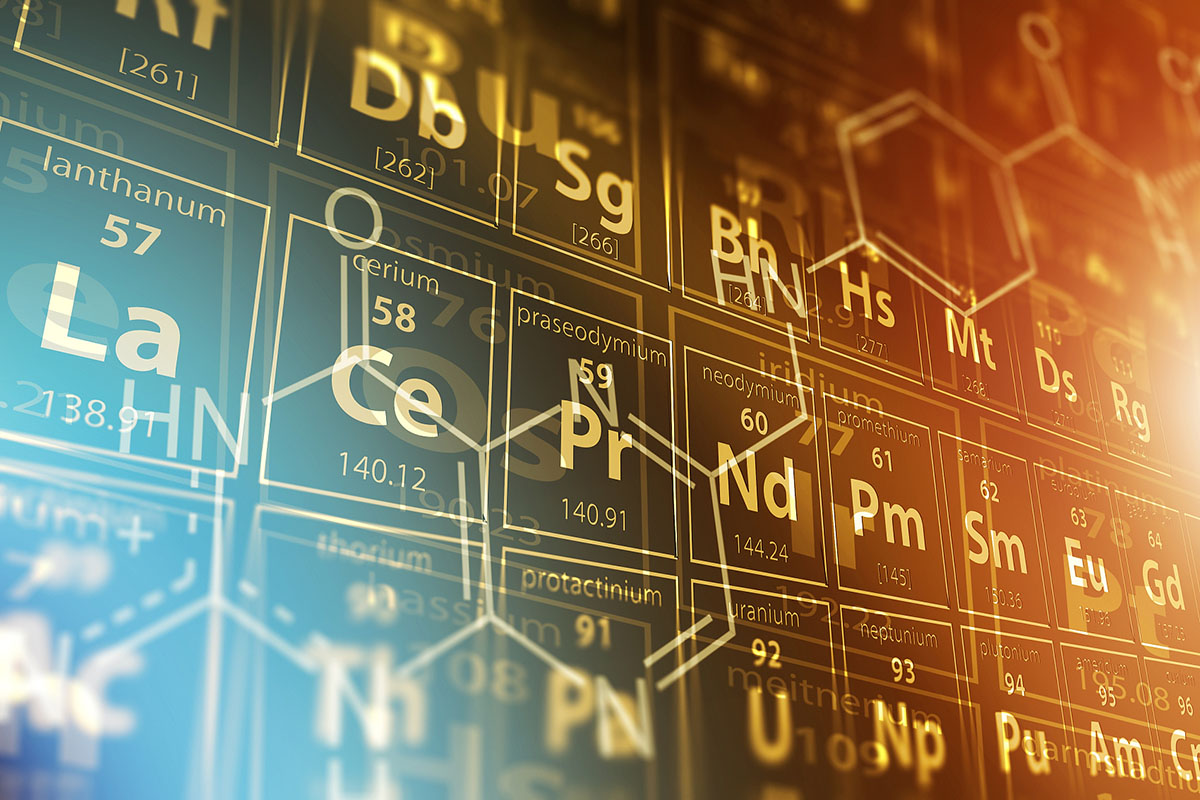 Periodic Table Science Concept 3D Rendered Illustration. Chemistry Theme.